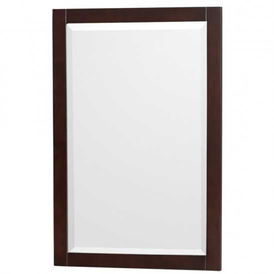 60 Inch Double Bathroom Vanity in Espresso, White Cultured Marble Countertop, Sinks, 24 Inch Mirrors