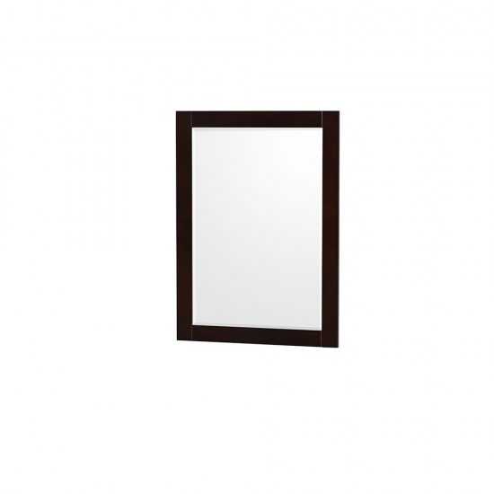 30 Inch Single Bathroom Vanity in Espresso, Carrara Cultured Marble Countertop, Sink, 24 Inch Mirror