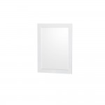 30 Inch Single Bathroom Vanity in White, Carrara Cultured Marble Countertop, Sink, 24 Inch Mirror