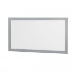 60 Inch Single Bathroom Vanity in Gray, Carrara Cultured Marble Countertop, Sink, 58 Inch Mirror