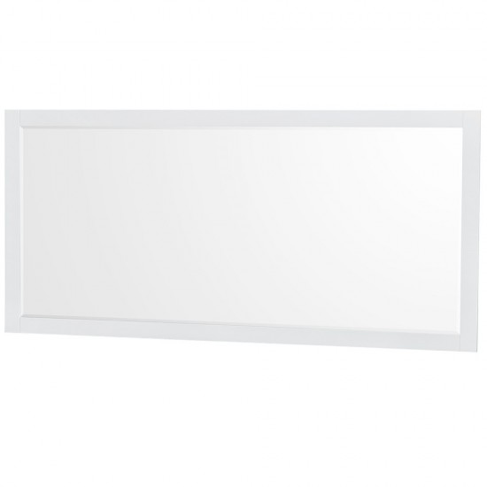 72 Inch Double Bathroom Vanity in White, Carrara Cultured Marble Countertop, Sinks, 70 Inch Mirror