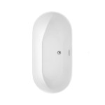 60 Inch Freestanding Bathtub in White, Chrome Trim, Floor Mounted Faucet in Gold