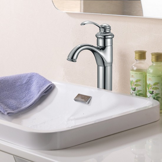 19.25-in. W Above Counter White Vessel Set For 1 Hole Center Faucet