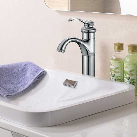 21.5-in. W 1 Hole Ceramic Top Set In White Color - Overflow Drain Incl.