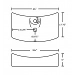 26-in. W Above Counter White Vessel Set For 1 Hole Center Faucet