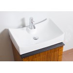 26-in. W Above Counter White Vessel Set For 1 Hole Center Faucet
