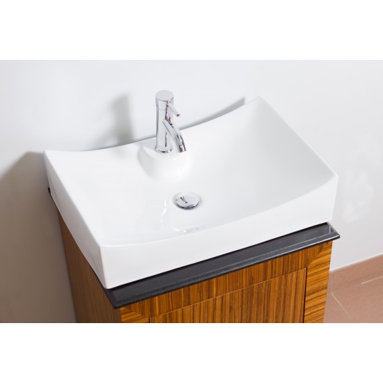 26-in. W Above Counter White Vessel Set For 1 Hole Center Faucet