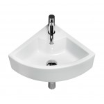 26.25-in. W Above Counter White Vessel Set For 1 Hole Center Faucet