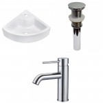 26.25-in. W Above Counter White Vessel Set For 1 Hole Center Faucet