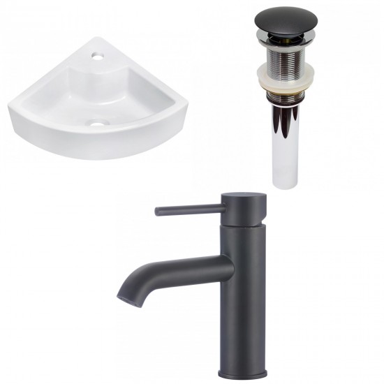 26.25-in. W Above Counter White Vessel Set For 1 Hole Center Faucet