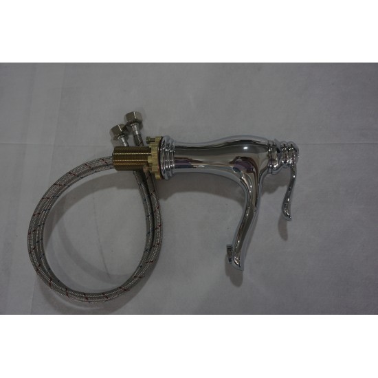 26.25-in. W Above Counter White Vessel Set For 1 Hole Center Faucet