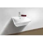 19.75-in. W Wall Mount White Vessel Set For 1 Hole Center Faucet