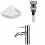 26.25-in. W Wall Mount White Vessel Set For 1 Hole Center Faucet