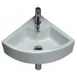 26.25-in. W Wall Mount White Vessel Set For 1 Hole Center Faucet