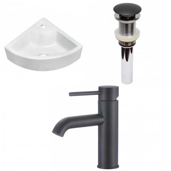 26.25-in. W Wall Mount White Vessel Set For 1 Hole Center Faucet