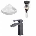 26.25-in. W Wall Mount White Vessel Set For 1 Hole Center Faucet