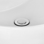 18.25-in. W Drop In White Vessel Set For 1 Hole Center Faucet