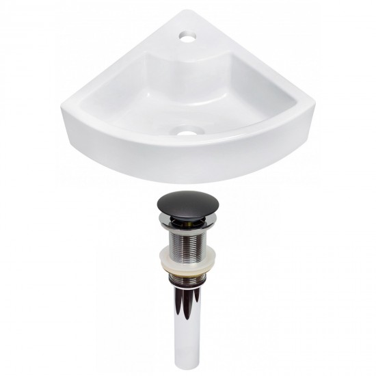 26.25-in. W Above Counter White Vessel Set For 1 Hole Center Faucet