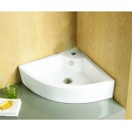 26.25-in. W Above Counter White Vessel Set For 1 Hole Center Faucet