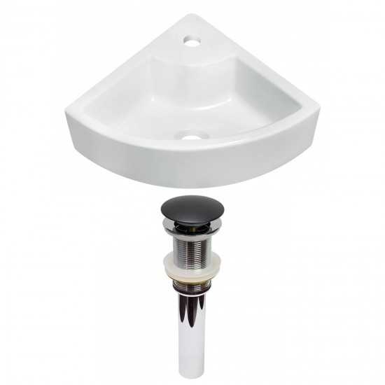 26.25-in. W Wall Mount White Vessel Set For 1 Hole Center Faucet