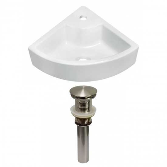 26.25-in. W Wall Mount White Vessel Set For 1 Hole Center Faucet