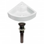 26.25-in. W Wall Mount White Vessel Set For 1 Hole Center Faucet