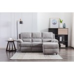 Emery Gray Polyester Right Facing Reclining Sofa Chaise