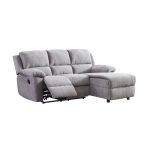 Emery Gray Polyester Right Facing Reclining Sofa Chaise