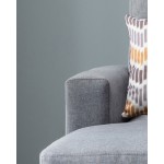 Robin Gray Fabric Reversible Sectional Sofa with Ottoman