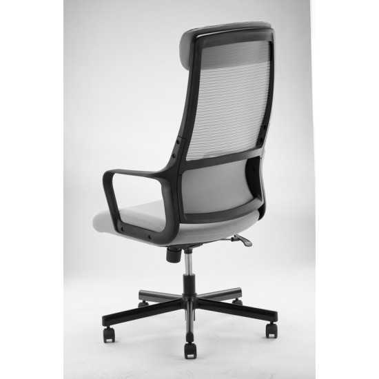 Logan Gray Office Chair with Black Frame