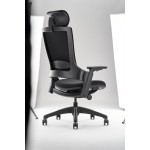 Ariana Black Office Chair with Headrest