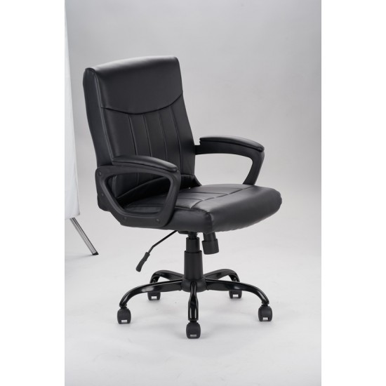 Levi PU Leather Black Office Chair