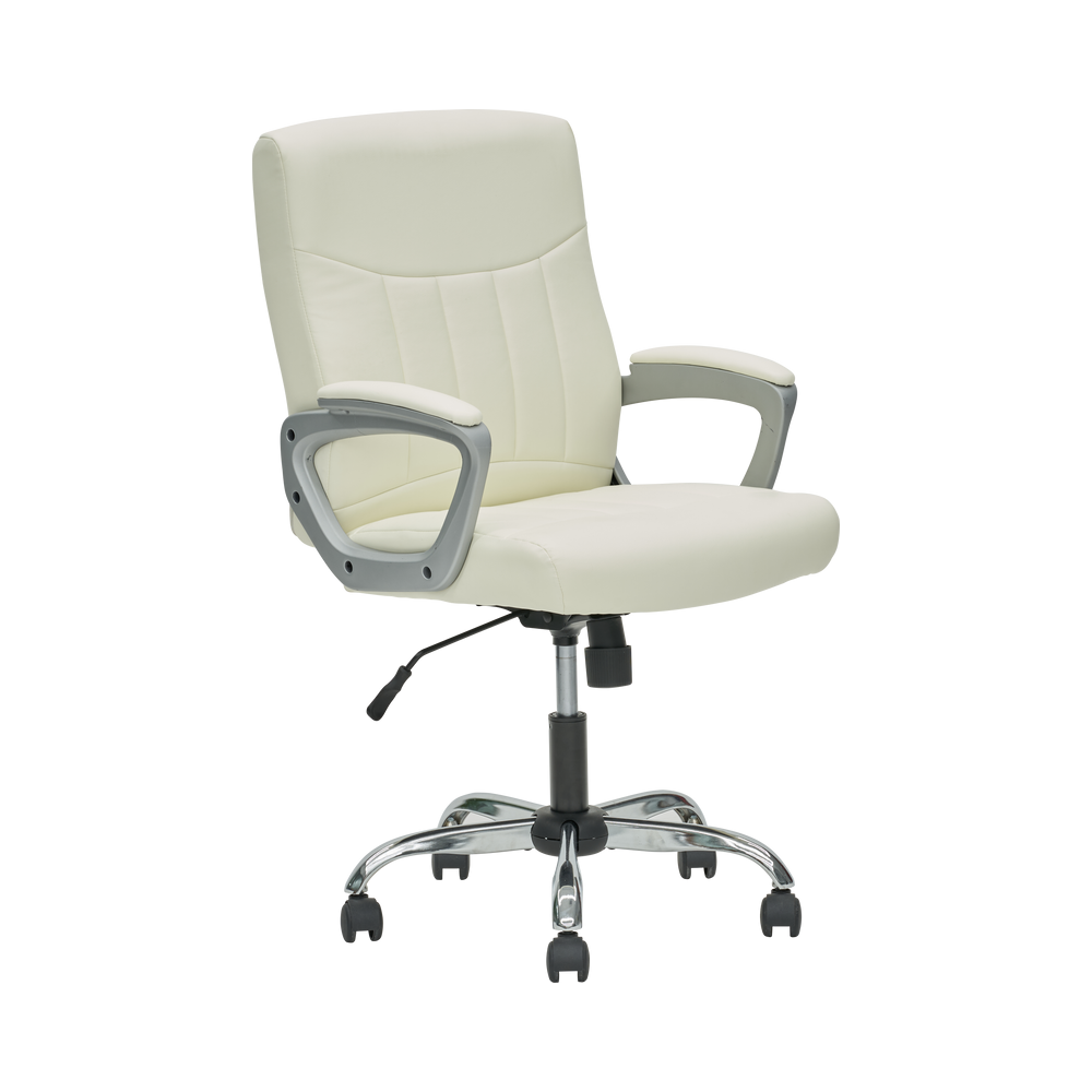 Levi PU Leather White Office Chair