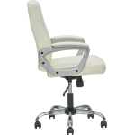 Levi PU Leather White Office Chair