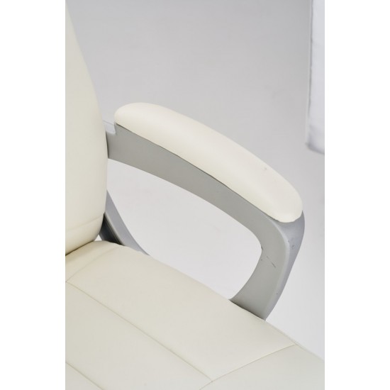 Levi PU Leather White Office Chair