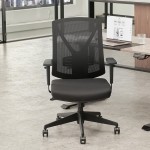 Kyle Black Office Chair with Mesh Back