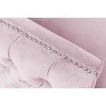 Bayberry Pink Velvet Sofa with 3 Pillows