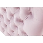 Bayberry Pink Velvet Chair with 1 Pillow