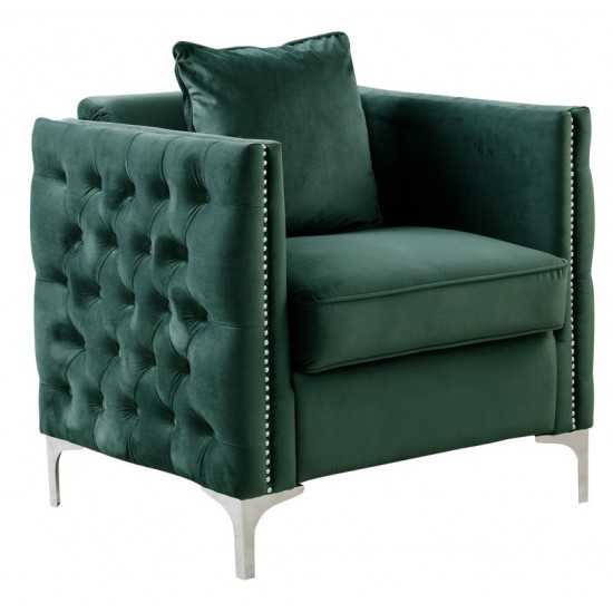Bayberry Green Velvet Sofa Loveseat Chair Living Room Set