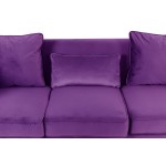 Bayberry Purple Velvet Sofa Loveseat Chair Living Room Set