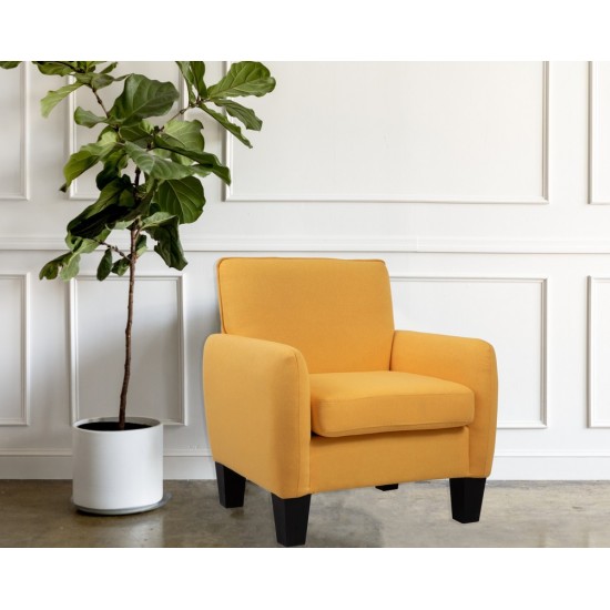 Alyssa Yellow Linen Accent Armchair