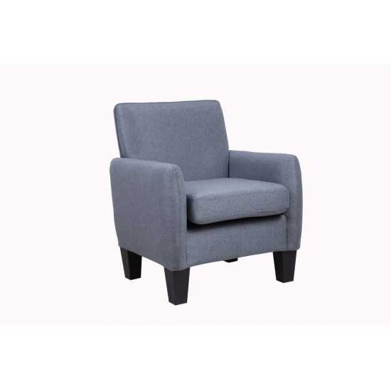 Alyssa Dark Gray Linen Accent Armchair