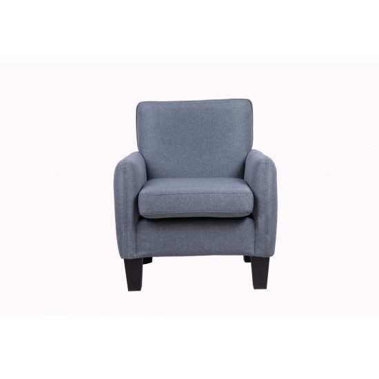 Alyssa Dark Gray Linen Accent Armchair