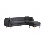 Brayden Dark Gray Fabric Sectional Sofa Chaise