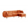 Brayden Orange Fabric Sectional Sofa Chaise