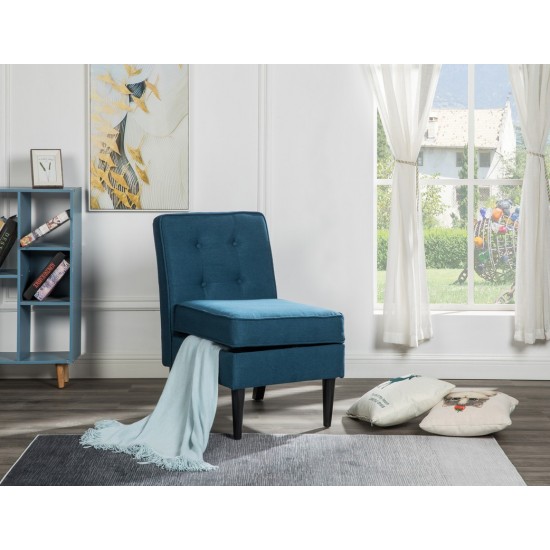 Oliver Blue Fabric Storage Accent Chair