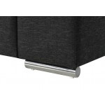 Gianna Black Linen Fabric Sofa and Loveseat Living Room Set