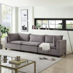 Madison Light Gray Fabric Sofa Couch