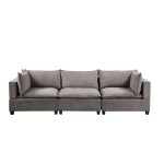 Madison Light Gray Fabric Sofa Couch