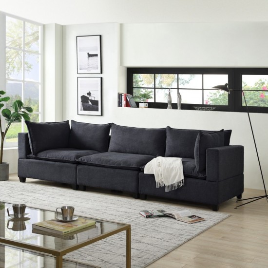 Madison Dark Gray Fabric Sofa Couch